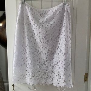 White lace overlay skirt